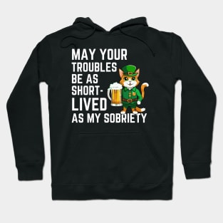 Funny Saint Patricks Day Cat Hoodie